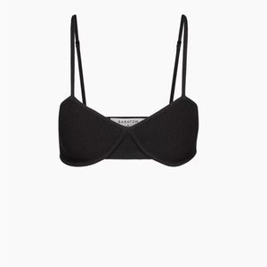 Aritzia Babaton sculpt knit bra top bralette in black